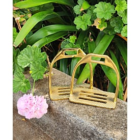 Brass  Plated 4 Bar Stirrup Irons